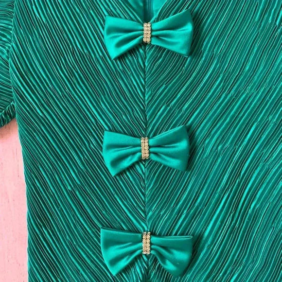 Vintage karen lawrence bows top and skirt two piece set - Picture 5 of 16